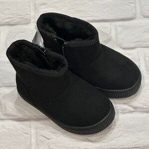 Baby Girl Toddler Cat & Jack Black Arlo Sz 5 Boots Fur Lined Winter Snow